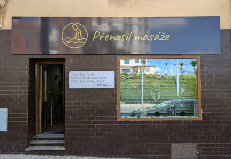 Ukázka realizace: Přenosil Masáže – Polep výlohy