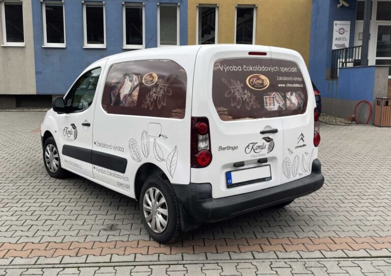 Ukázka realizace: Polep auta Citroen Berlingo – Čokoládovna Kamila
