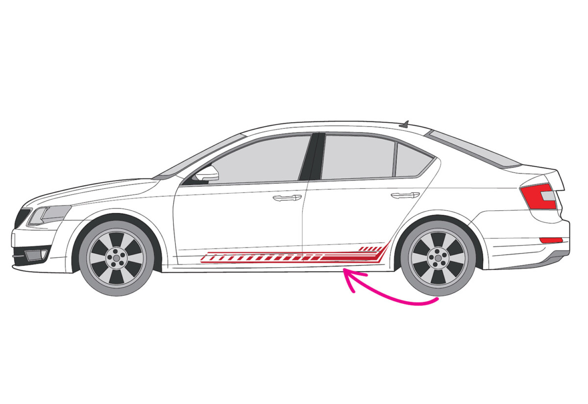 Osobní auto – tuningové pruhy