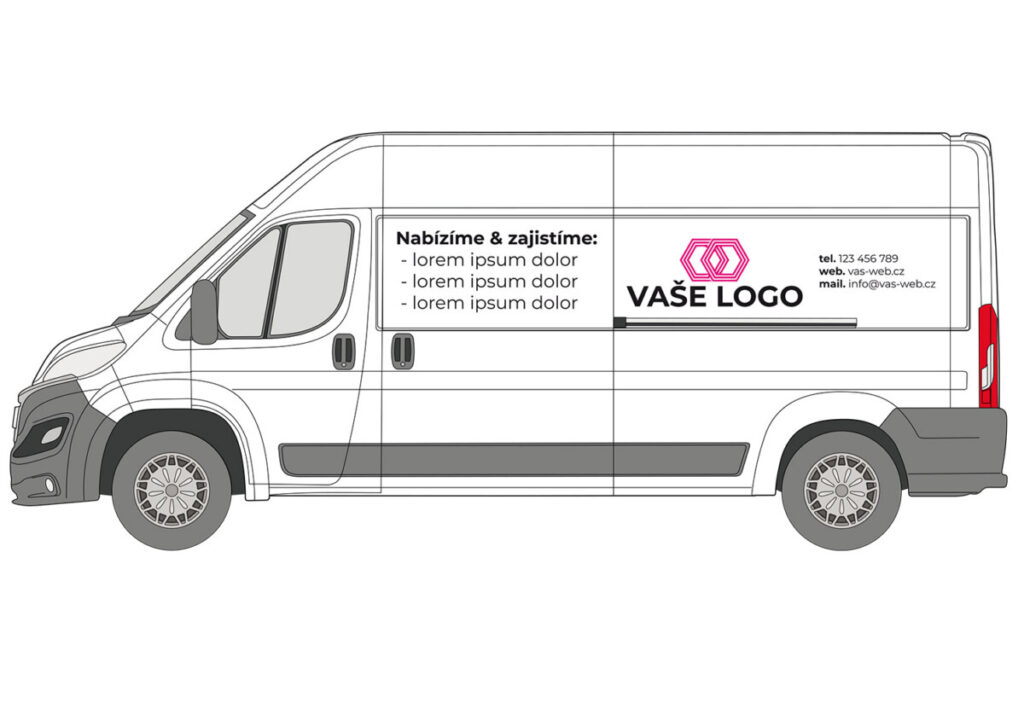 Velká dodávka – malý polep