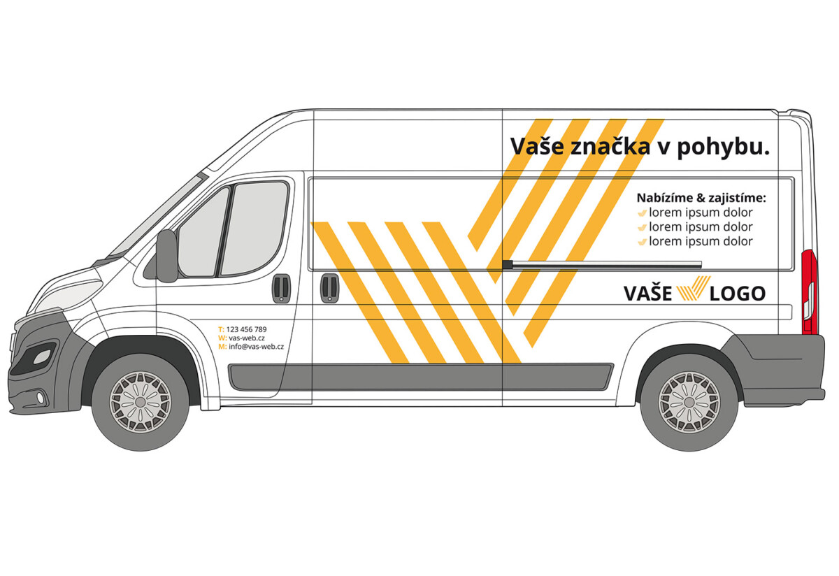 Velká dodávka – velký polep