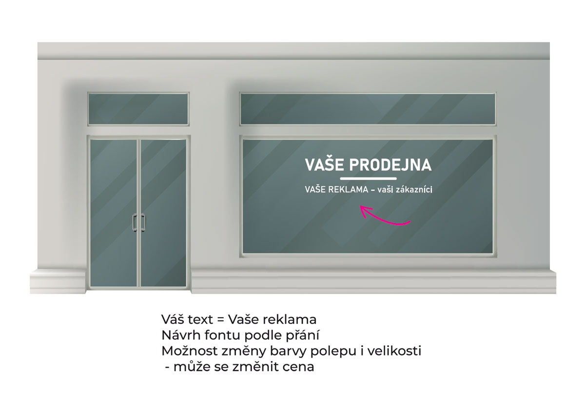 Nápis na výlohu – 100×30 cm