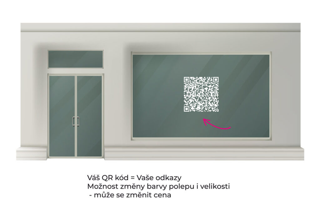 Náhled produktu: QR kód na výlohu - 50x50 cm – fotografie 1
