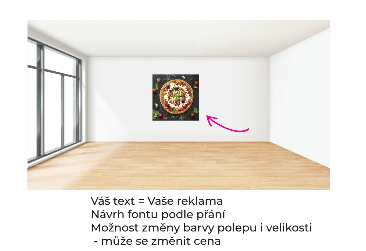 Interiérový polep tištěný - 100x100 cm - produktový náhled