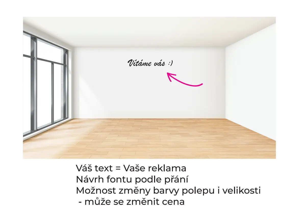 Interiérový řezaný nápis - 100x15 cm - produktový náhled