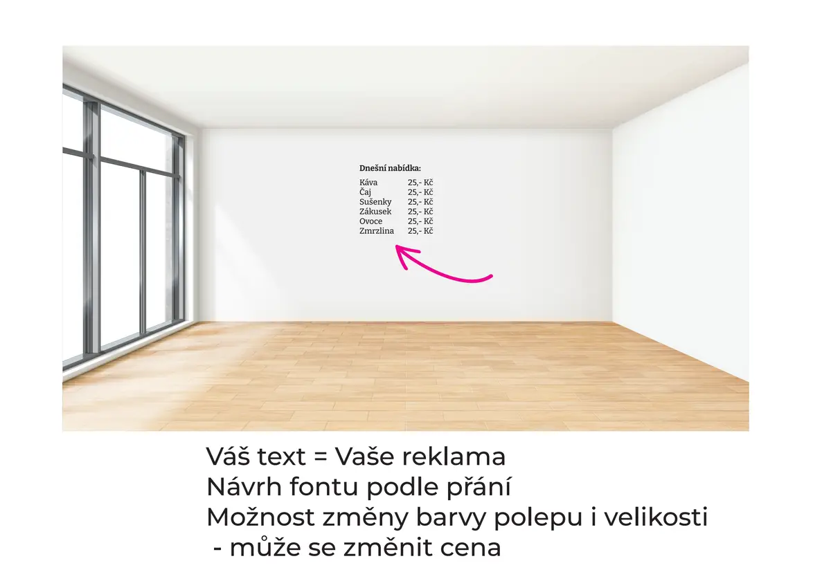 Interiérový řezaný nápis - 60x60 cm - produktový náhled
