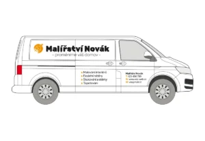 Malíř - střední dodávka - střední polep - pohled zprava