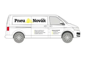 Pneuservis - střední dodávka - střední polep - pohled zprava
