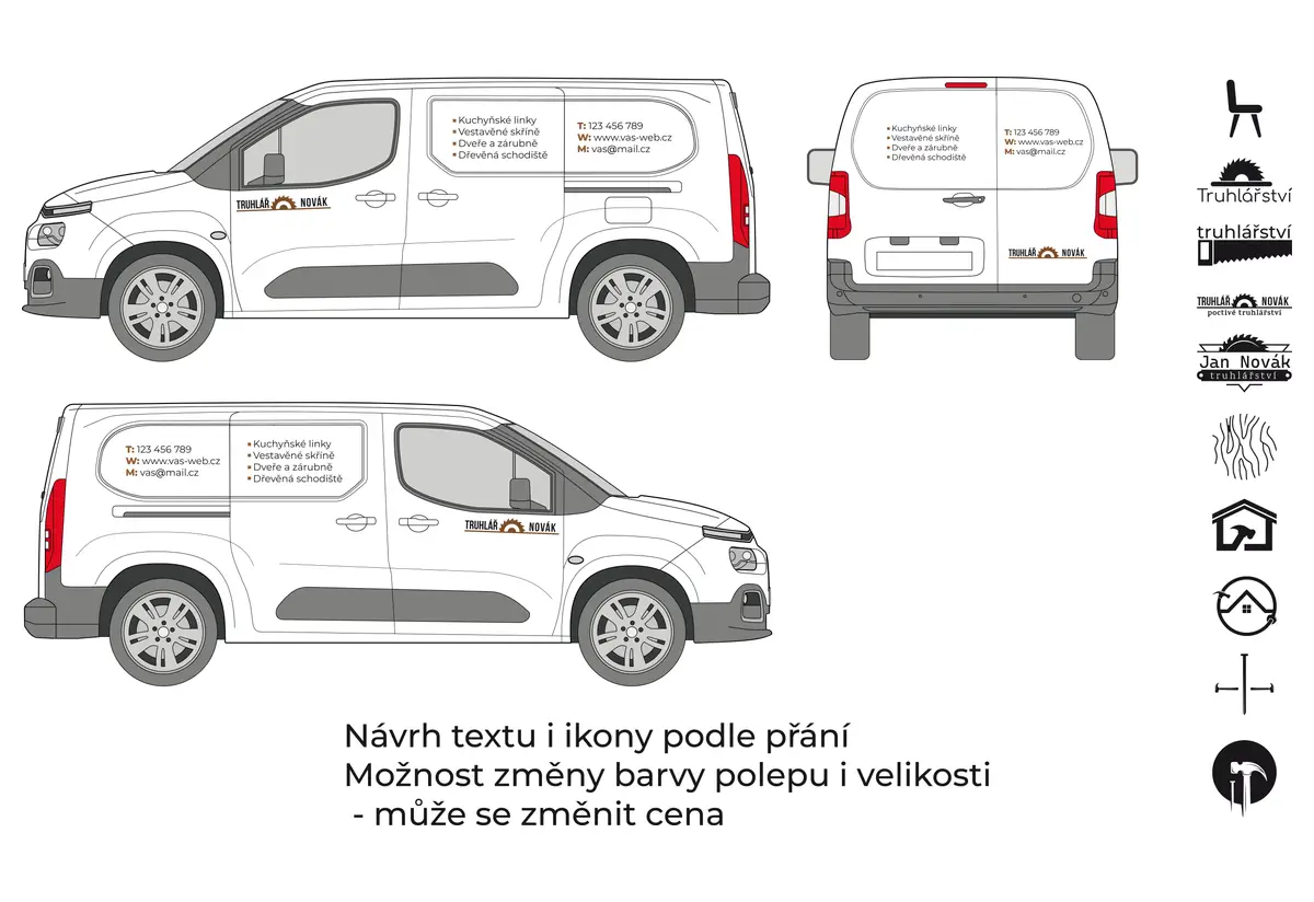 Náhled produktu: Truhlář - malá dodávka - malý polep – fotografie 1