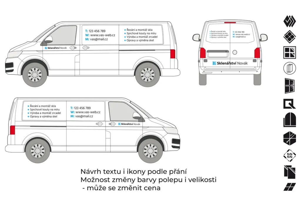 Náhled produktu: Sklenář - střední dodávka - malý polep – fotografie 1
