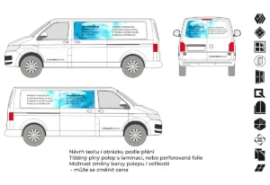 Náhled produktu: Sklenář - střední dodávka - tištěné prolisy + řezaná loga – fotografie 1