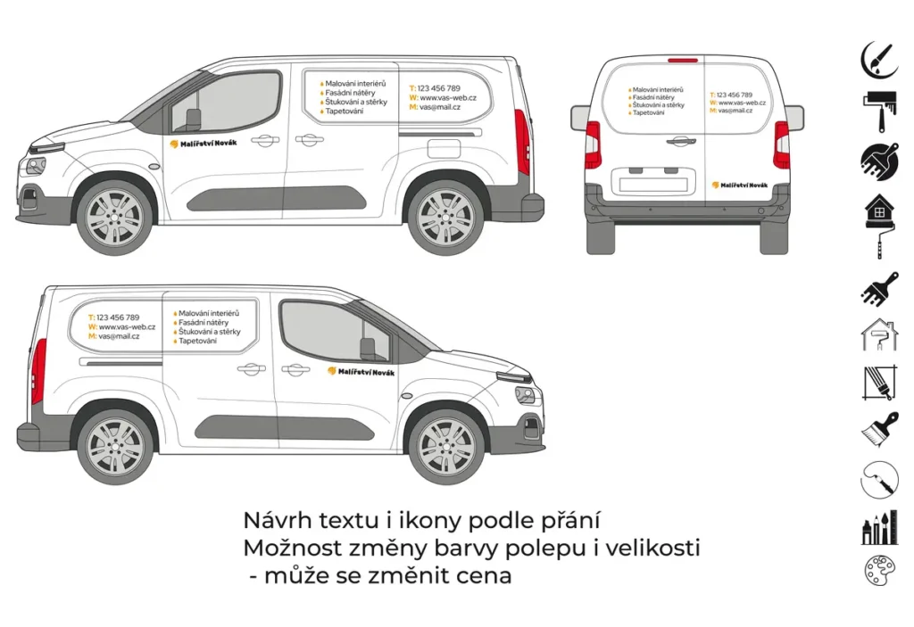 Náhled produktu: Malíř - malá dodávka - malý polep – fotografie 1