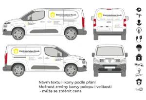 Elektrikář - malá dodávka - střední polep - společný náhled