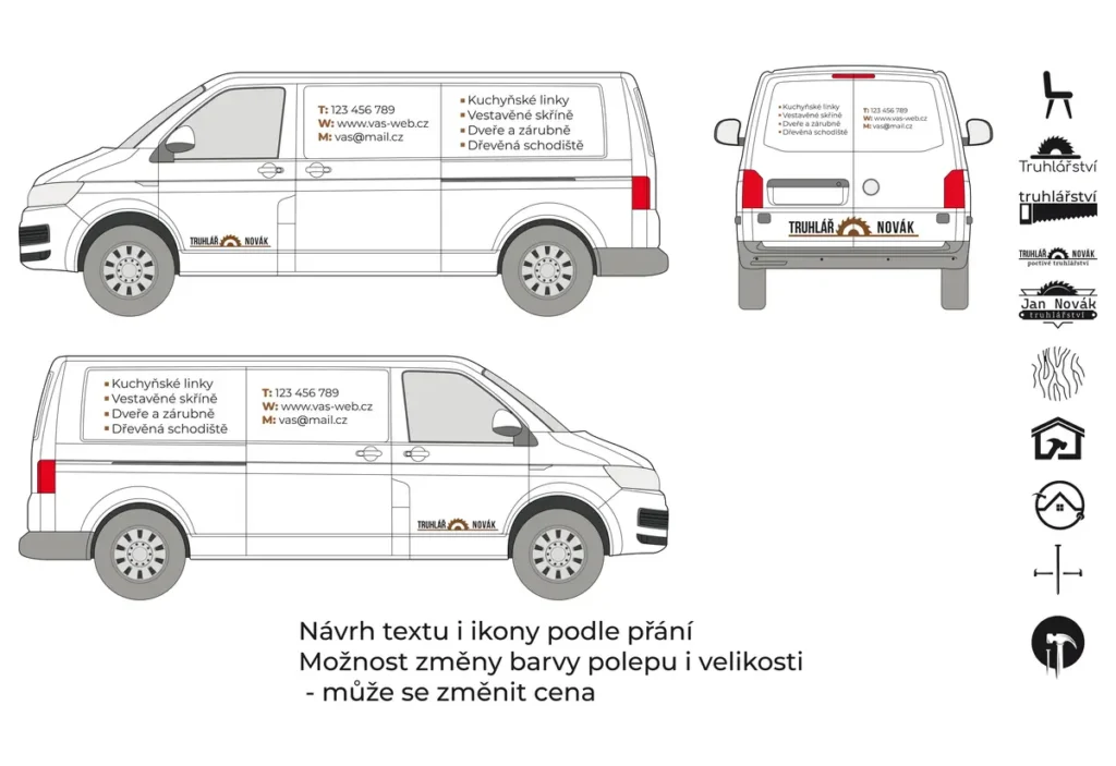 Náhled produktu: Truhlář - střední dodávka - malý polep – fotografie 1