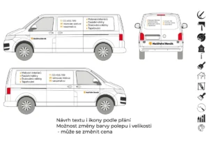 Malíř - střední dodávka - malý polep - společný náhled