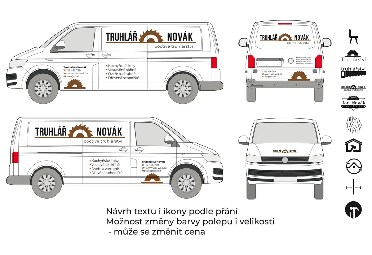 Náhled produktu: Truhlář - střední dodávka - střední polep – fotografie 1