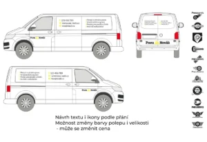 Pneuservis - střední dodávka - malý polep - společný náhled