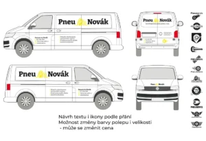 Pneuservis - střední dodávka - střední polep - společný náhled