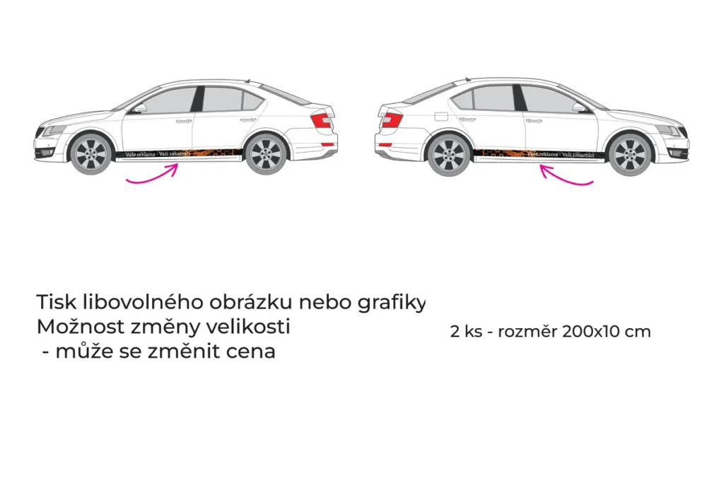 Náhled produktu: Osobní auto – tištěné pruhy – fotografie 1